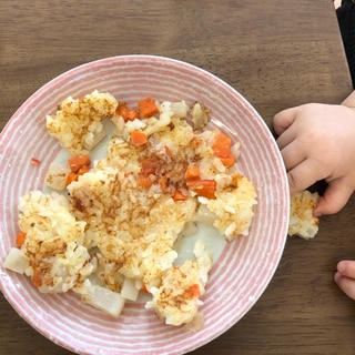 子どものつかみ食べに！ご飯のおやき風！